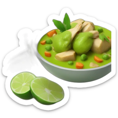green chicken curry sticker