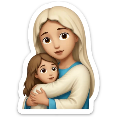 Girl hugging jesus sticker