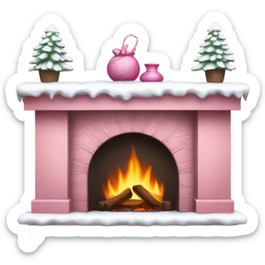 Winter Pink FirePlace sticker