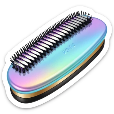 Iridescent hairbrush sticker