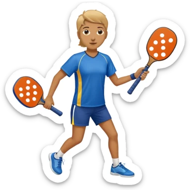 person playing pickleball  sticker
