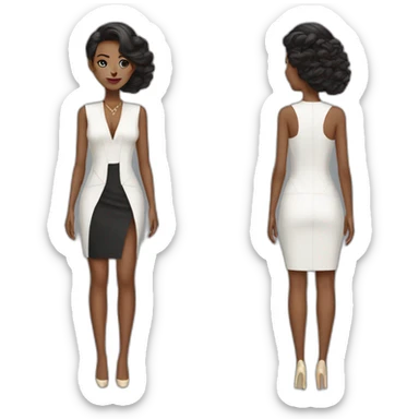 woman fashion designer sticker