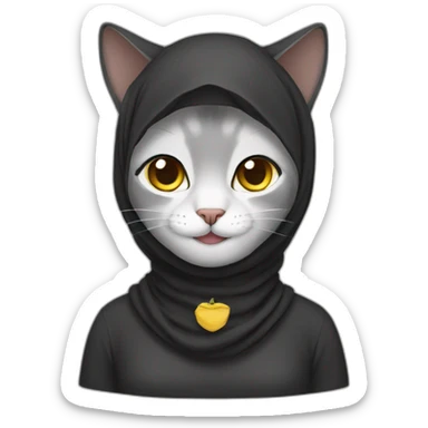 Cat with a hijab sticker