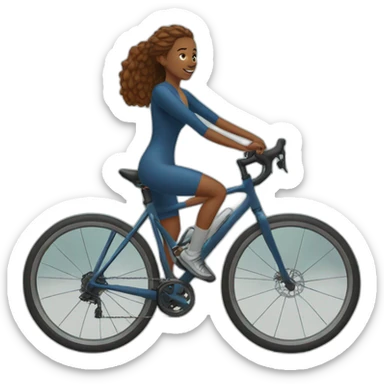 Woman cyclist podcast sticker