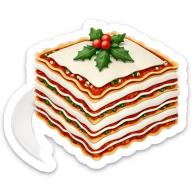 lasagna Christmas sticker