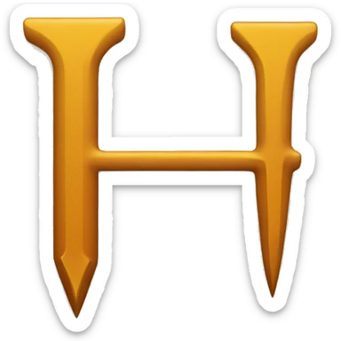 the letter i with an arrow strikig it top to bottom sticker