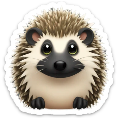 hedgehog with black muzzle sticker
