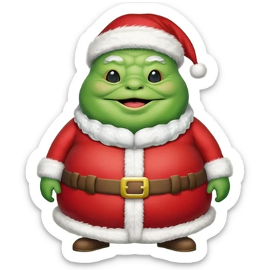 jabba the hutt santa sticker
