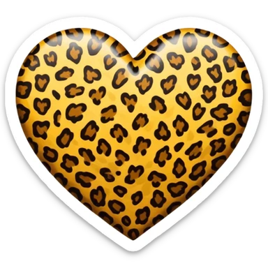 corazon animal print  sticker