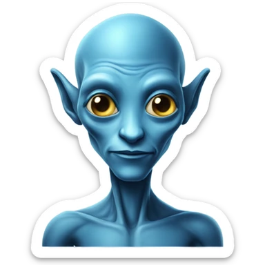 Avatar, tall blue humanoid alien  sticker