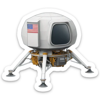 Lunar lander sticker