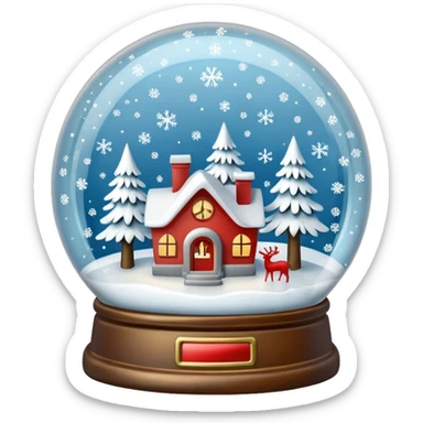 vintage snow globe sticker