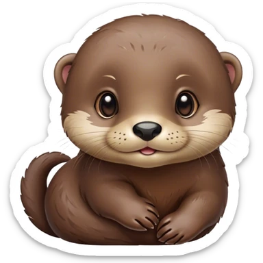 baby otter sticker