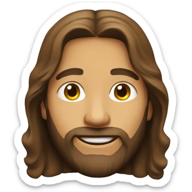 Jesus smiling  sticker