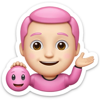 Mini emojis of pink stanley sticker