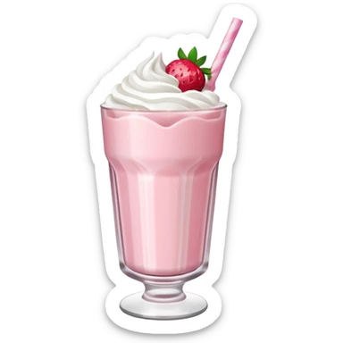 Strawberry milkshake sticker