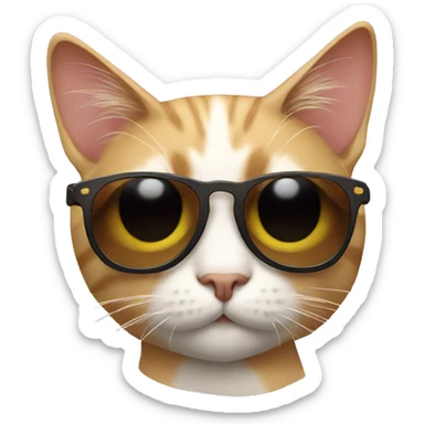 Cat with sunglasses sticker