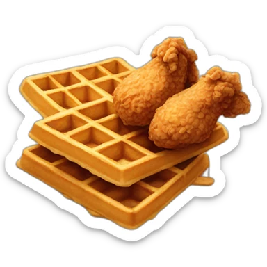 Fried Chicken and waffles sticker