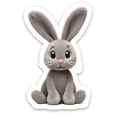 grey bunny jellycat sticker
