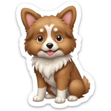 Cute dog full body with legs and all sticker