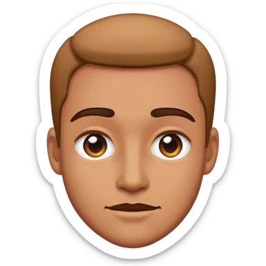 realistic portrait of a man sticker