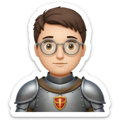 Knights with Glasses: Knight in armor with round glasses
















 sticker