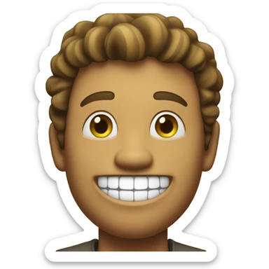 Man on an island - Better teeth. More island with palm trees  sticker