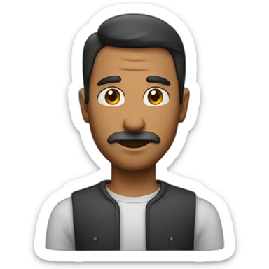 Hombre con orejas grandes sticker