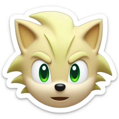 The face of Sonic The Hedgehog from SEGA, Blue Fur with a green eyes, sticker