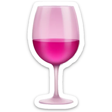 pink glass of wine  sticker
