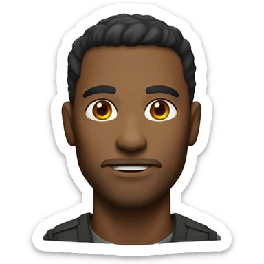 man with defined jaw and hunter eyes sticker