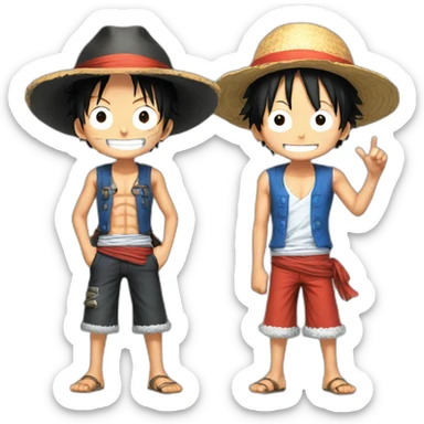 onepiece-luffy-and-ace sticker
