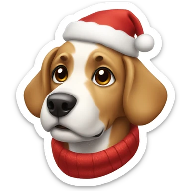 christmas dog sticker