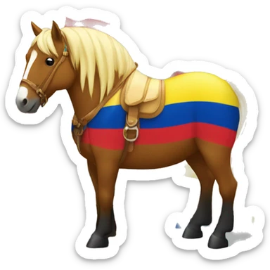 Caballo Del Color de la Bandera de colombia sticker