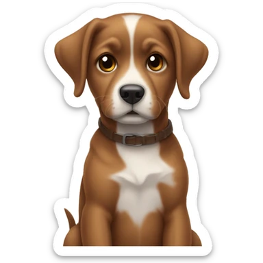 crie um emoji de um cachorro caramelo sticker