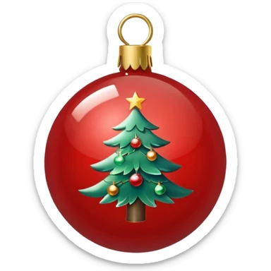 Christmas tree ball sticker