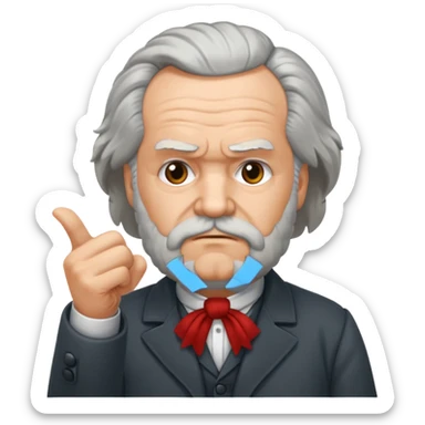 karl marx thumbs down sticker