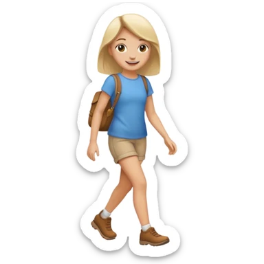 Dame un emoji de una chica caminando cuerpo completo sticker