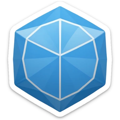 Centang biru segi 12 sticker