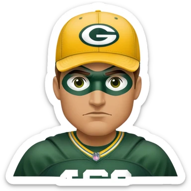 Batman as a Green Bay packers fan sticker