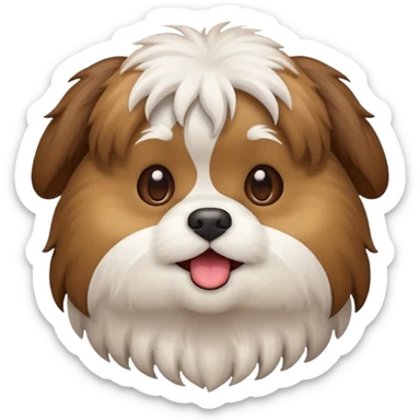 Crie emoji dog shitzu sticker