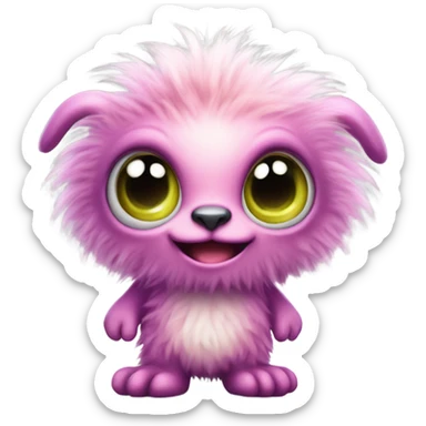 kind funny baby monster sticker