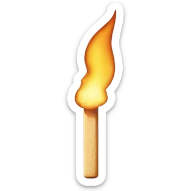 Match stick sparking sticker
