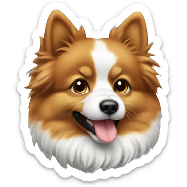 Spitz tricolore heureux  sticker