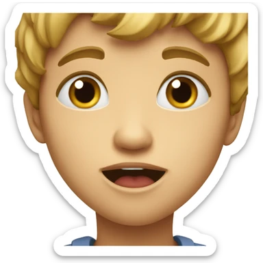 Kid saying huh sticker