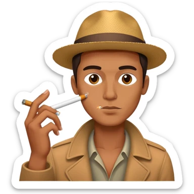 Dude smoking sticker