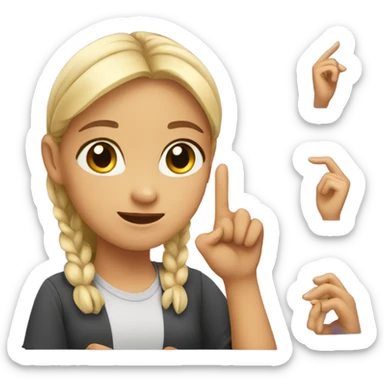 Girl doing sign language  sticker