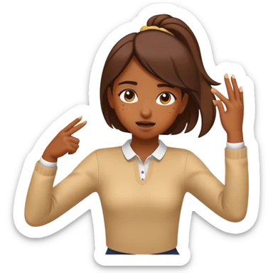 girl hitting the dab sticker