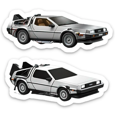 DeLorean back to the future lightspeed sticker