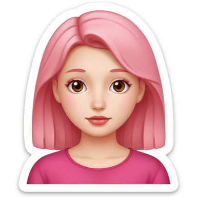 Girl with cosmetic sticker